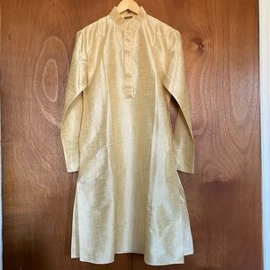 Formal Gold Silk Desi Kurta size 40 (for men)